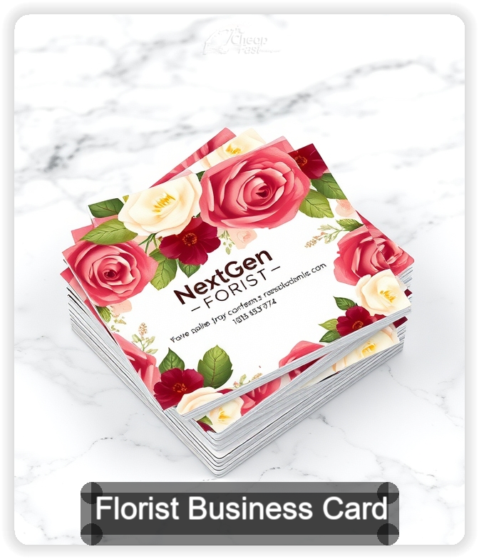 Florist business card design sample