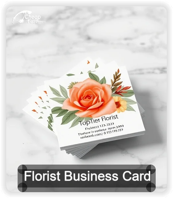 Florist business card design sample