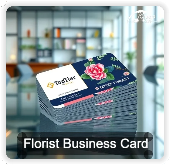 Florist business card design sample