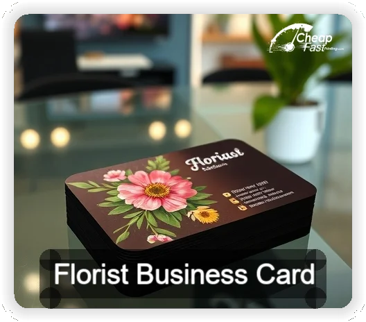 Florist business card design sample