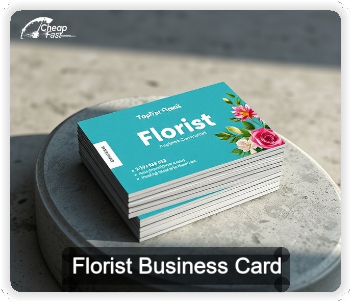 Florist business card design sample