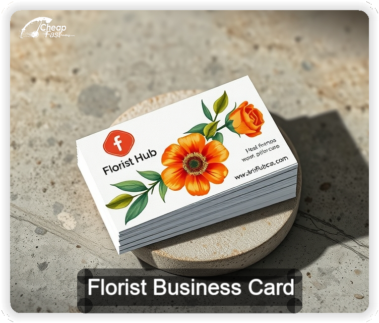 Florist business card design sample