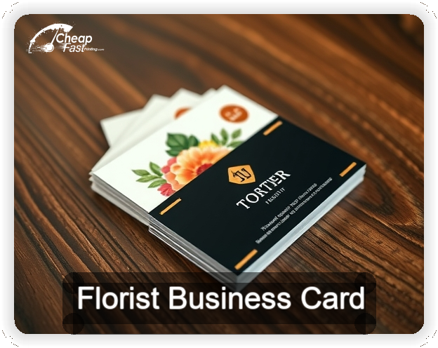 Florist business card design sample