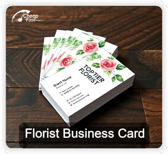 Florist business card design sample
