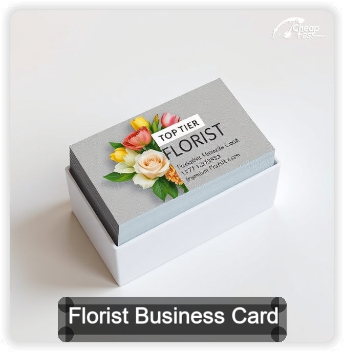 Florist business card design sample
