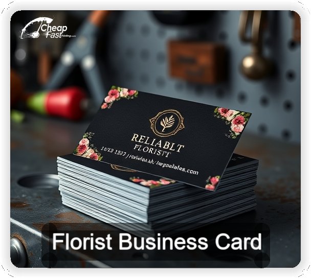 Florist business card design sample