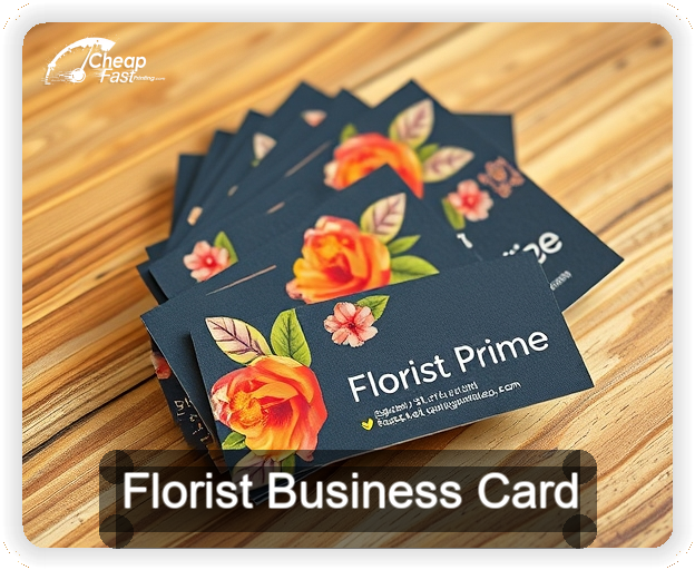 Florist business card design sample