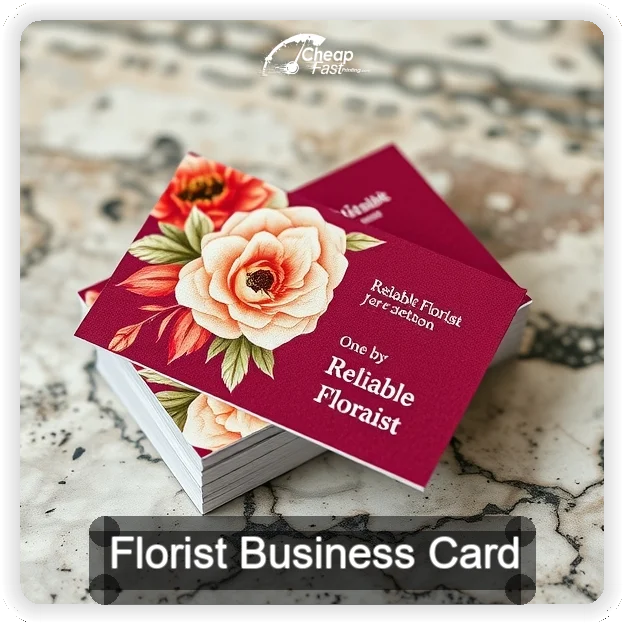 Florist business card design sample
