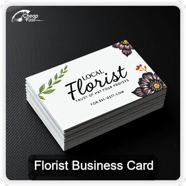 Florist business card design sample