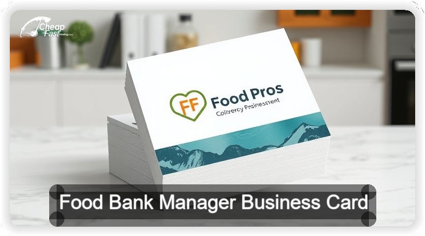 Food Bank Manager business card design sample