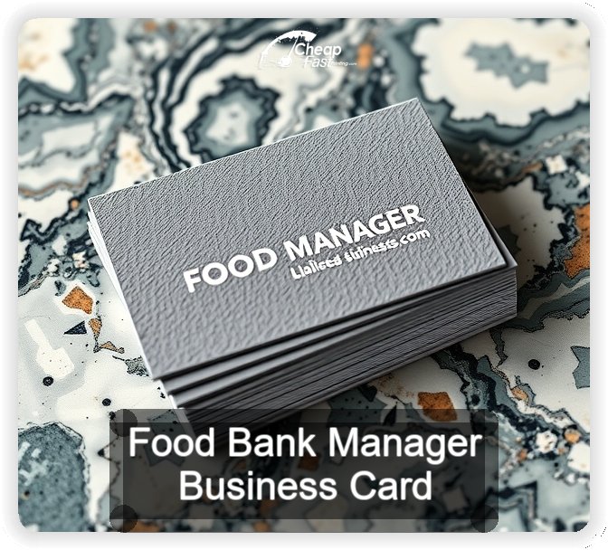 Food Bank Manager business card design sample