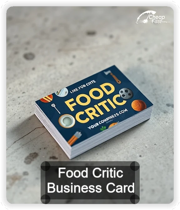 Food Critic business card design sample