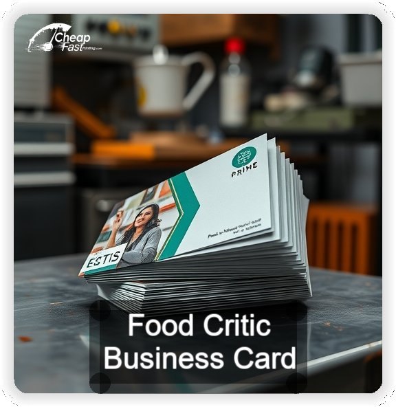 Food Critic business card design sample