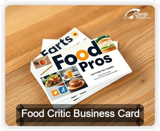 Food Critic business card design sample