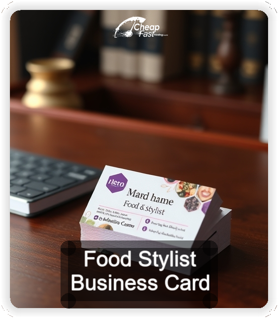 Food Stylist business card design sample