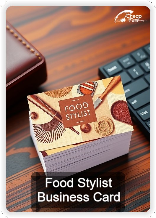 Food Stylist business card design sample