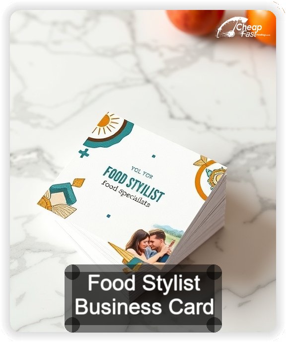 Food Stylist business card design sample