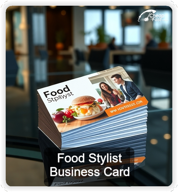 Food Stylist business card design sample