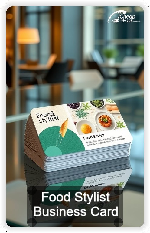 Food Stylist business card design sample