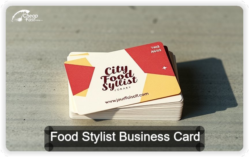 Food Stylist business card design sample