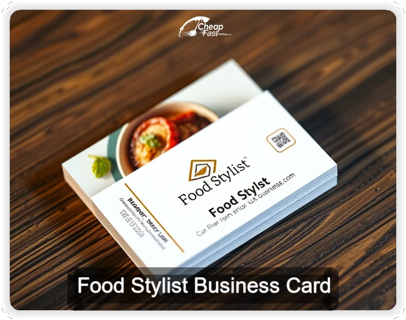 Food Stylist business card design sample