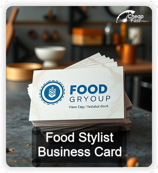 Food Stylist business card design sample