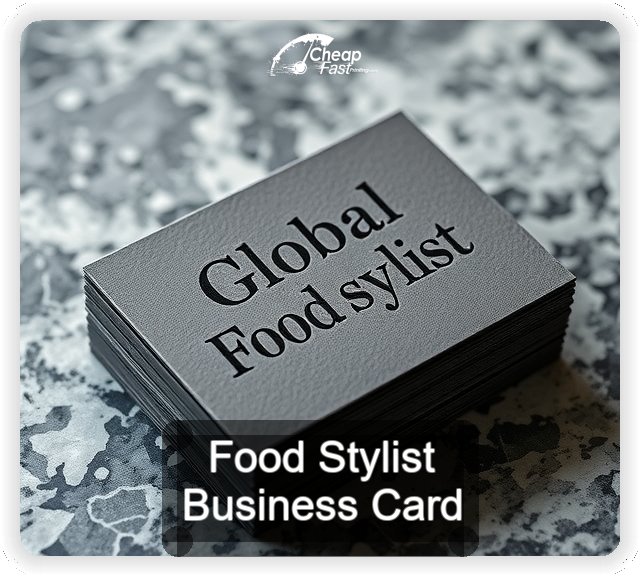 Food Stylist business card design sample