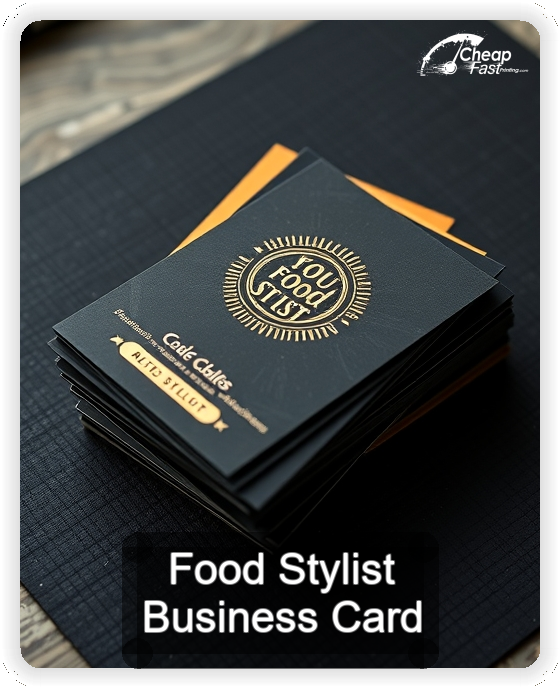 Food Stylist business card design sample