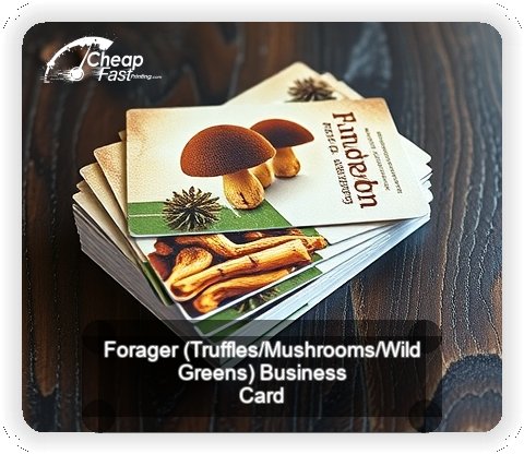 Forager Truffles Mushrooms Wild Greens business card design sample