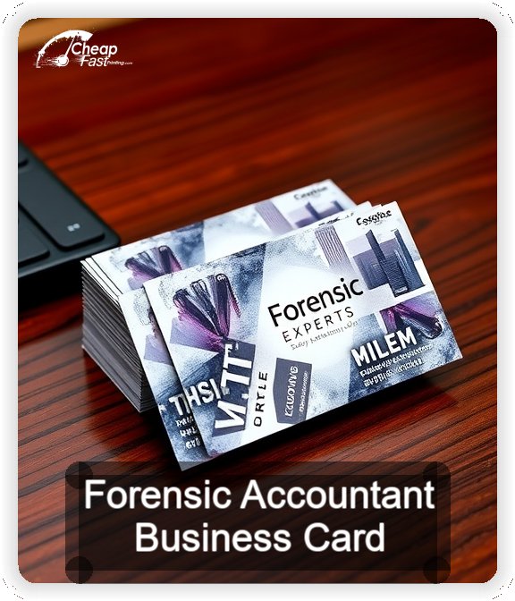 Forensic Accountant business card design sample