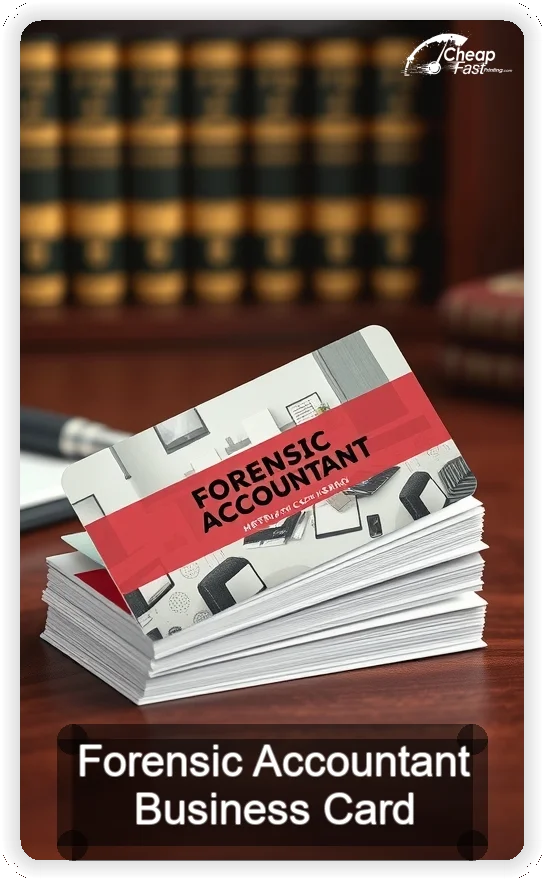 Forensic Accountant business card design sample