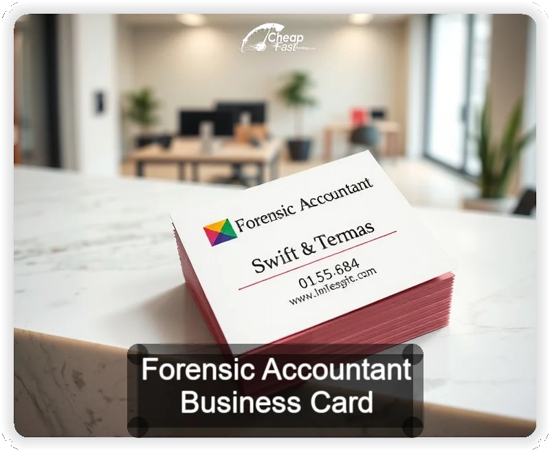 Forensic Accountant business card design sample