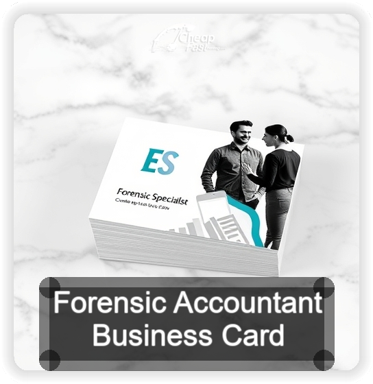 Forensic Accountant business card design sample