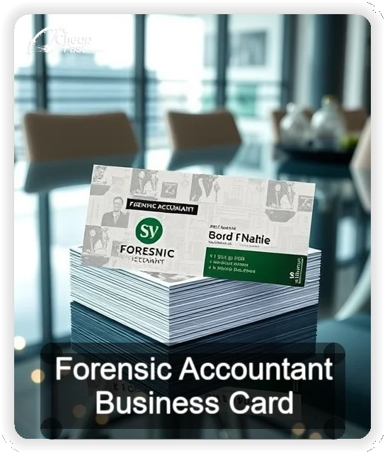 Forensic Accountant business card design sample