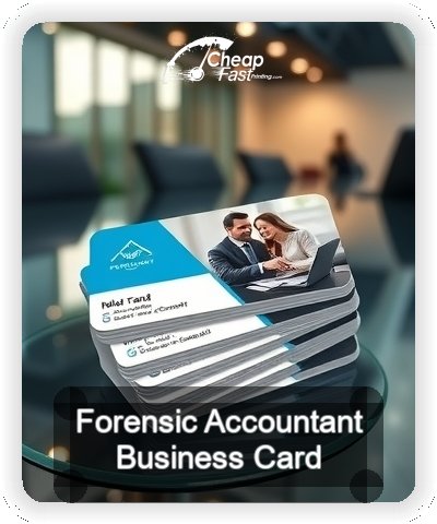 Forensic Accountant business card design sample