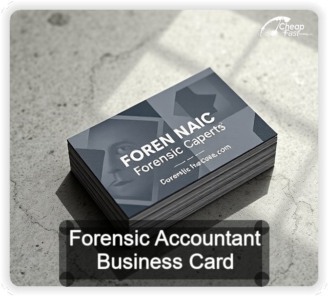 Forensic Accountant business card design sample