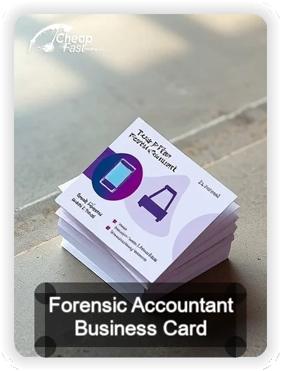 Forensic Accountant business card design sample