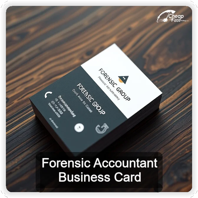 Forensic Accountant business card design sample