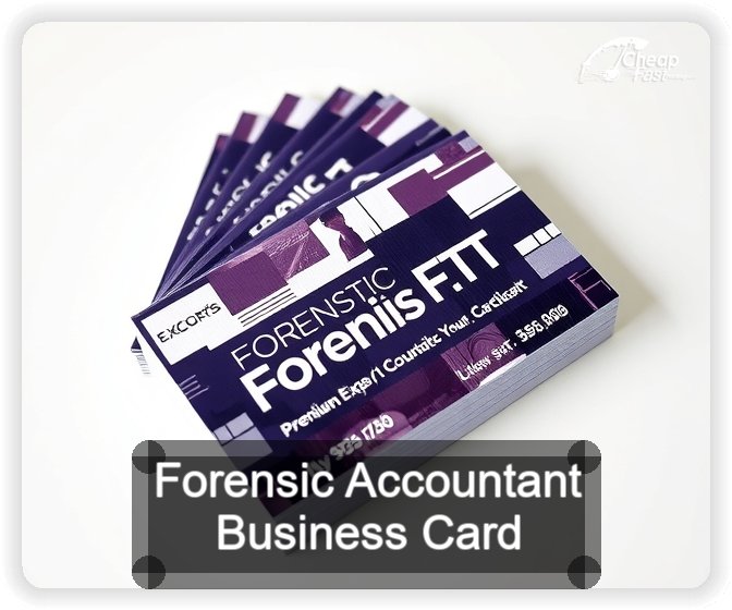 Forensic Accountant business card design sample
