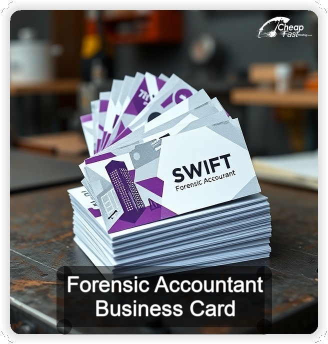 Forensic Accountant business card design sample