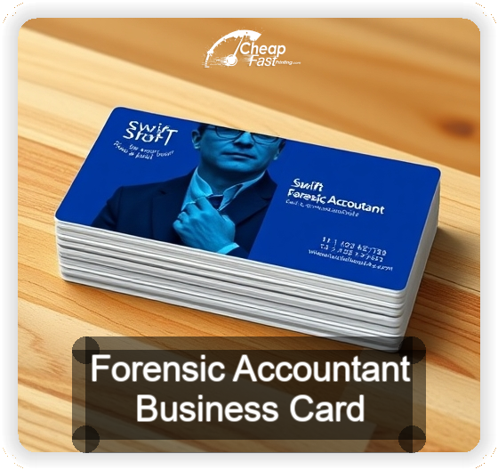 Forensic Accountant business card design sample