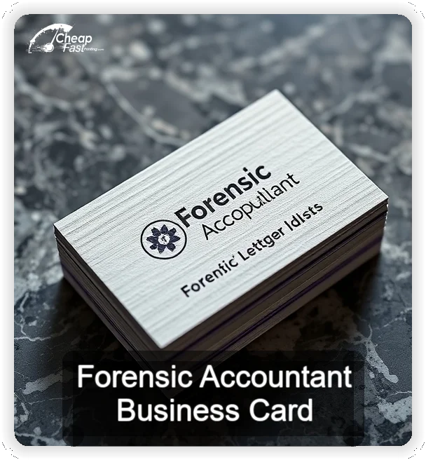 Forensic Accountant business card design sample