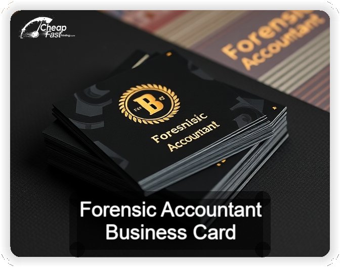 Forensic Accountant business card design sample