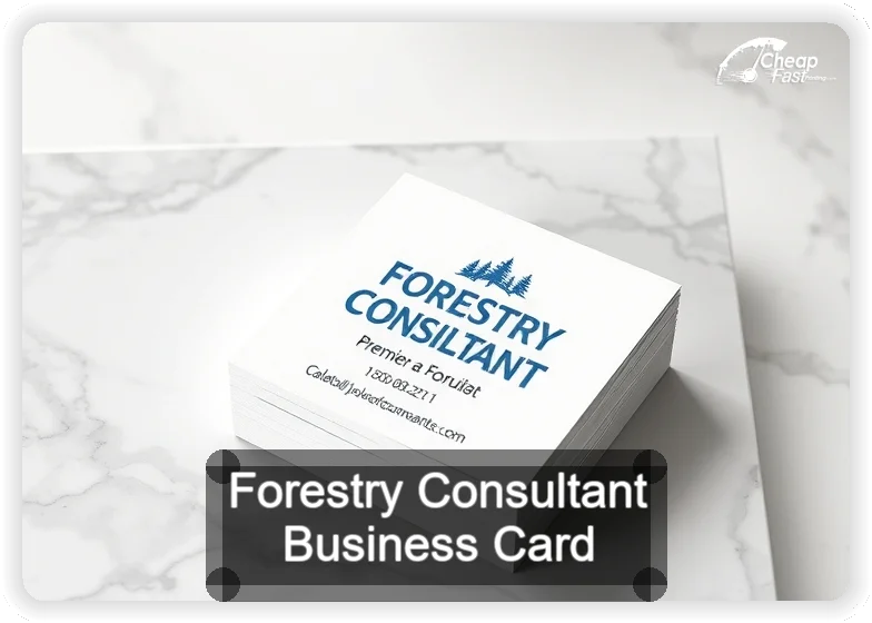 Forestry Consultant business card design sample