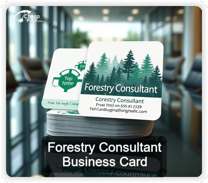 Forestry Consultant business card design sample