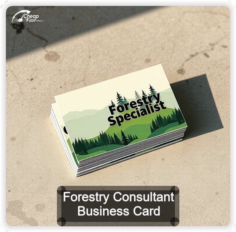 Forestry Consultant business card design sample