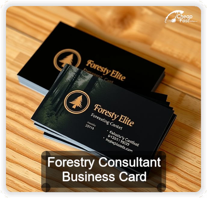 Forestry Consultant business card design sample