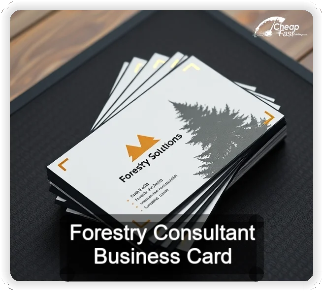 Forestry Consultant business card design sample