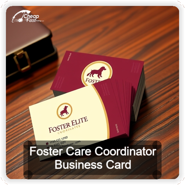 Foster Care Coordinator business card design sample