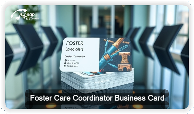 Foster Care Coordinator business card design sample